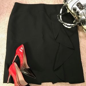 Kasper Ruffled Pencil Skirt